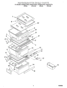 03 - Refrigerator Shelf parts for Whirlpool Refrigerator GD22DFXFT03 from AppliancePartsPros.com