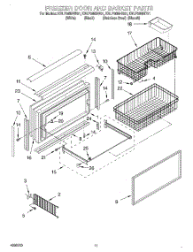 07 - Freezer Door And Basket parts for Kitchenaid Refrigerator KBLP36MHW01 from AppliancePartsPros.com
