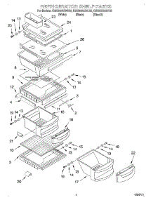 03 - Refrigerator Shelf parts for Kitchenaid Refrigerator KSRS22QGBL02 from AppliancePartsPros.com