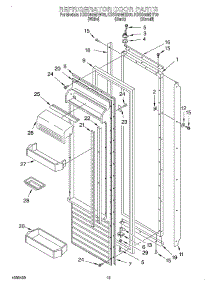 10 - Refrigerator Door parts for Kitchenaid Refrigerator KSSS48MHB00 from AppliancePartsPros.com