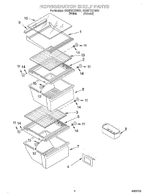 03 - Refrigerator Shelf parts for Whirlpool Refrigerator ED25TEXHW01 from AppliancePartsPros.com