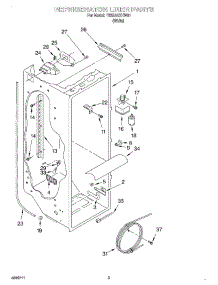 02 - Refrigerator Liner parts for Estate Refrigerator TS25AEXHW01 from AppliancePartsPros.com