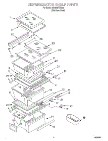 03 - Refrigerator Shelf parts for Whirlpool Refrigerator GD25SFXHS03 from AppliancePartsPros.com