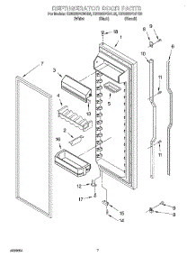 05 - Refrigerator Door parts for Kitchenaid Refrigerator KSRS22FGBT03 from AppliancePartsPros.com