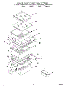 03 - Refrigerator Shelf parts for Whirlpool Refrigerator ED25CQXHW01 from AppliancePartsPros.com