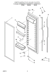 06 - Refrigerator Door parts for Kitchenaid Refrigerator KSRW25FHWH01 from AppliancePartsPros.com