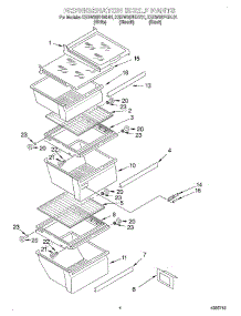 03 - Refrigerator Shelf parts for Kitchenaid Refrigerator KSRW25FHBT01 from AppliancePartsPros.com