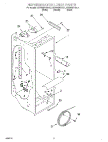 02 - Refrigerator Liner parts for Kitchenaid Refrigerator KSRW25FHBL01 from AppliancePartsPros.com