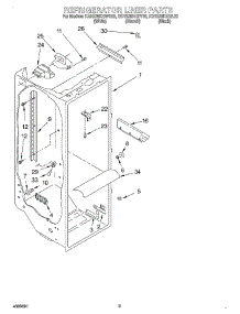 02 - Refrigerator Liner parts for Kitchenaid Refrigerator KSRS25KGBT02 from AppliancePartsPros.com
