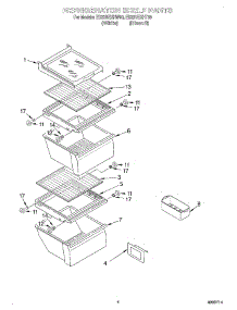 03 - Refrigerator Shelf parts for Whirlpool Refrigerator ED22UEXHW00 from AppliancePartsPros.com