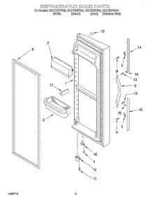 06 - Refrigerator Door parts for Whirlpool Refrigerator GD27DIXHT00 from AppliancePartsPros.com