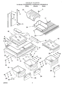 03 - Shelf parts for Kitchenaid Refrigerator KTRS19MJBT00 from AppliancePartsPros.com