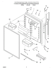 04 - Refrigerator Door parts for Kitchenaid Refrigerator KTRS21MJBT00 from AppliancePartsPros.com