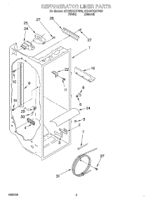 02 - Refrigerator Liner parts for Whirlpool Refrigerator 8ED25DQXFN03 from AppliancePartsPros.com