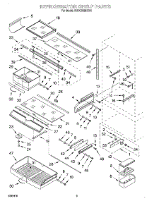 06 - Refrigerator Shelf parts for Kitchenaid Refrigerator KBRC36MHS01 from AppliancePartsPros.com