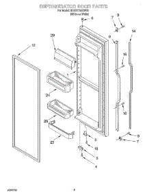 05 - Refrigerator Door parts for Whirlpool Refrigerator 3KART730GW00 from AppliancePartsPros.com