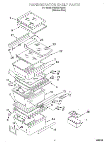 03 - Refrigerator Shelf parts for Whirlpool Refrigerator BRS70XRANA01 from AppliancePartsPros.com