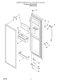 06 - Refrigerator Door parts for Whirlpool Refrigerator BRS70XRANA01 from AppliancePartsPros.com