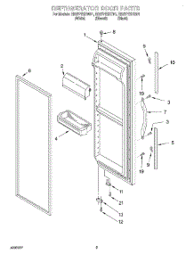 06 - Refrigerator Door parts for Whirlpool Refrigerator ED27PEXHW01 from AppliancePartsPros.com