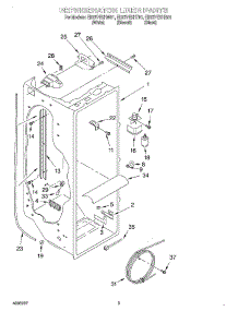 02 - Refrigerator Liner parts for Whirlpool Refrigerator ED27PEXHB01 from AppliancePartsPros.com