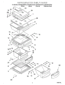 03 - Refrigerator Shelf parts for Kitchenaid Refrigerator KSRS25CHWH00 from AppliancePartsPros.com