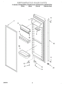 06 - Refrigerator Door parts for Kitchenaid Refrigerator KSRS25CHWH00 from AppliancePartsPros.com