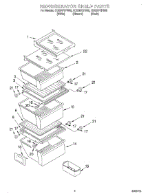 03 - Refrigerator Shelf parts for Whirlpool Refrigerator ED22RFXFN03 from AppliancePartsPros.com