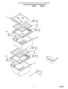 03 - Refrigerator Shelf parts for Whirlpool Refrigerator ED22UEXHT01 from AppliancePartsPros.com