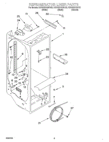 02 - Refrigerator Liner parts for Kitchenaid Refrigerator KSRS22QGBL03 from AppliancePartsPros.com