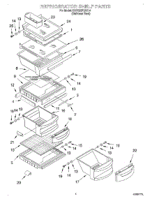 03 - Refrigerator Shelf parts for Kitchenaid Refrigerator KSRS22FGSS14 from AppliancePartsPros.com