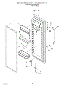 05 - Refrigerator Door parts for Kitchenaid Refrigerator KSRS22FGSS14 from AppliancePartsPros.com