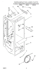 02 - Refrigerator Liner parts for Kitchenaid Refrigerator KSRS22FGWH04 from AppliancePartsPros.com