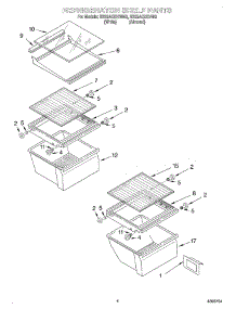 03 - Refrigerator Shelf parts for Roper Refrigerator RS22AQXGW02 from AppliancePartsPros.com