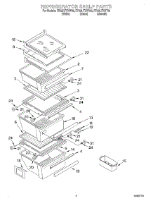 03 - Refrigerator Shelf parts for Whirlpool Refrigerator ED22LFXHB02 from AppliancePartsPros.com