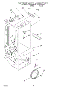 02 - Refrigerator Liner parts for Kitchenaid Refrigerator KSRE22FHWH02 from AppliancePartsPros.com