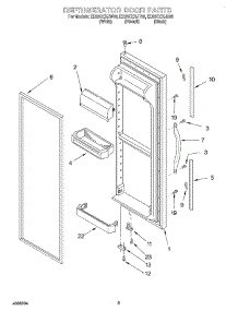 06 - Refrigerator Door parts for Whirlpool Refrigerator ED25CEXJW00 from AppliancePartsPros.com