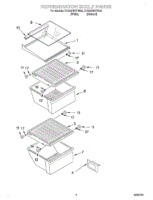 03 - Refrigerator Shelf parts for Whirlpool Refrigerator ED22GWXFW03 from AppliancePartsPros.com