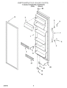 07 - Refrigerator Door parts for Whirlpool Refrigerator ED22GWXFW03 from AppliancePartsPros.com