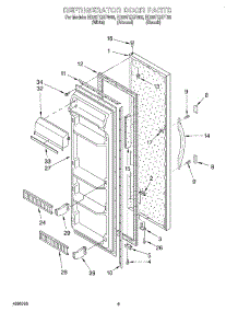 06 - Refrigerator Door parts for Whirlpool Refrigerator ED20TQXFW03 from AppliancePartsPros.com