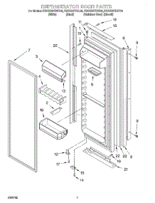 05 - Refrigerator Door parts for Kitchenaid Refrigerator KSRB22FHBL04 from AppliancePartsPros.com