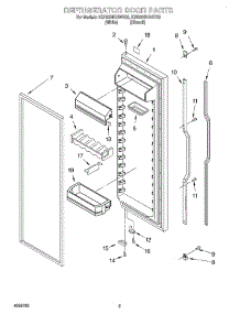04 - Refrigerator Door parts for Kitchenaid Refrigerator KSRS22KGBT03 from AppliancePartsPros.com