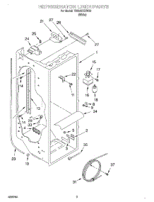 02 - Refrigerator Liner parts for Whirlpool Refrigerator TS22AEXHW02 from AppliancePartsPros.com