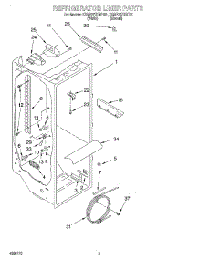 02 - Refrigerator Liner parts for Kitchenaid Refrigerator KSRE27FHWH01 from AppliancePartsPros.com