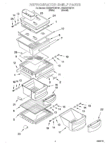 03 - Refrigerator Shelf parts for Kitchenaid Refrigerator KSRE27FHBT01 from AppliancePartsPros.com