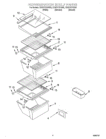 03 - Refrigerator Shelf parts for Whirlpool Refrigerator ED22TEXHW02 from AppliancePartsPros.com