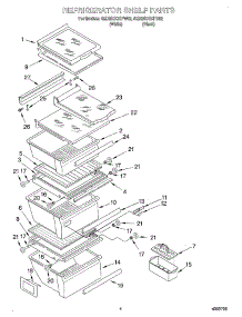 03 - Refrigerator Shelf parts for Whirlpool Refrigerator 6ED25DQXFB02 from AppliancePartsPros.com