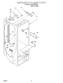 02 - Refrigerator Liner parts for Whirlpool Refrigerator GD22DKXHW02 from AppliancePartsPros.com