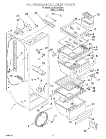 02 - Refrigerator Liner parts for Whirlpool Refrigerator 3XART730GW01 from AppliancePartsPros.com