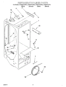 02 - Refrigerator Liner parts for Whirlpool Refrigerator GD22DFXFW04 from AppliancePartsPros.com