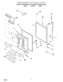 05 - Refrigerator Door parts for Kitchenaid Refrigerator KTRS25KGBL02 from AppliancePartsPros.com